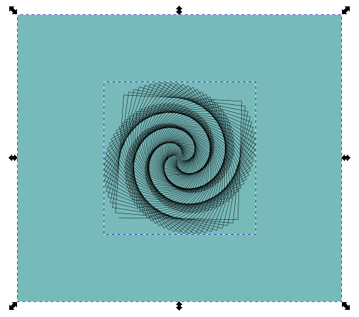 The EPS from Berkeley Logo in Inkscape with the spiral shape and background ungrouped.
