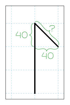 Cistercian Numeral 3 Angle 