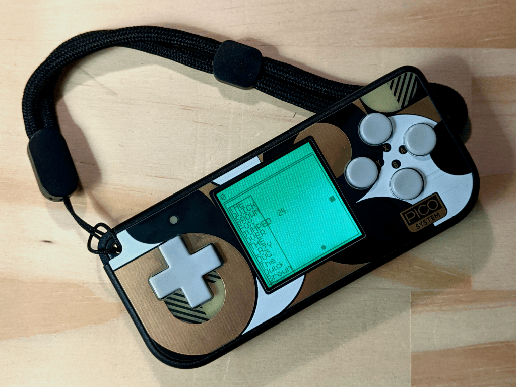 Snake example running on the PicoSystem